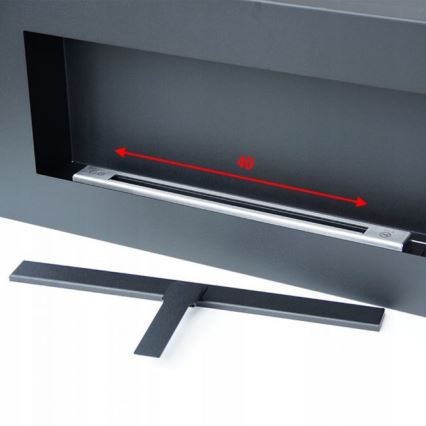 Kratki - Wand-BIO-Kamin 40x90 cm 1,5 kW schwarz