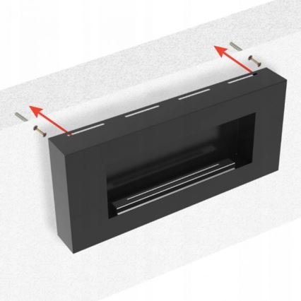 Kratki - Wand-BIO-Kamin 40x90 cm 1,5 kW schwarz