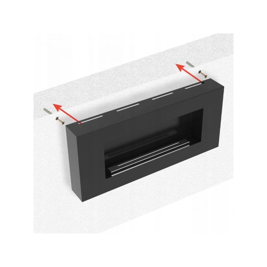 Kratki - Wand-BIO-Kamin 40x90 cm 1,5 kW schwarz