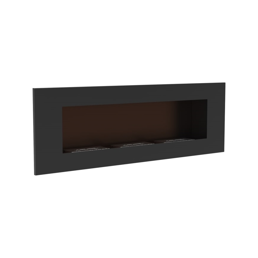 Kratki - Eingebauter BIO-Kamin 40x120 cm 3x1,1 kW schwarz