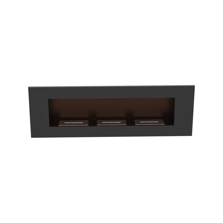 Kratki - Eingebauter BIO-Kamin 40x120 cm 3x1,1 kW schwarz