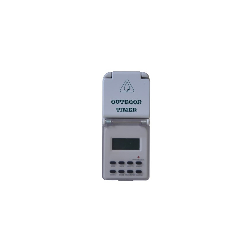 Digitale wöchentliche Zeitschaltuhr für den Außenbereich 16A/230V IP44 200 mAh