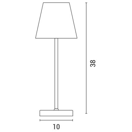 Dimm- und aufladbare LED-Tischleuchte mit Touch-Funktion LED/3,5W/5V 5200mAh grün