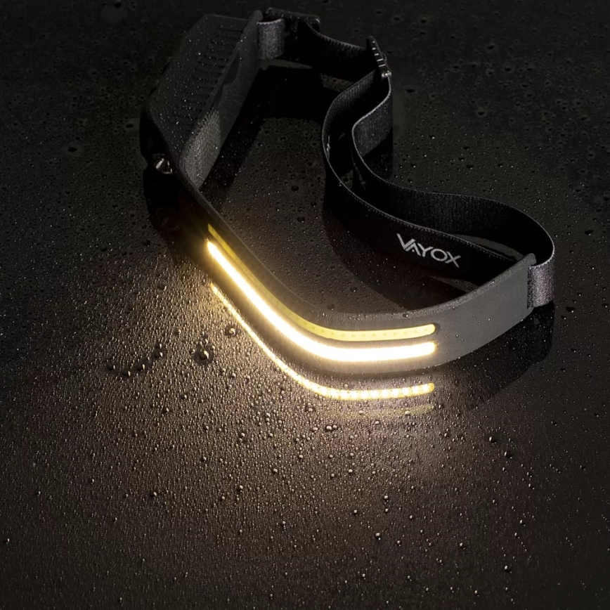 Dimmbare, aufladbare LED-Stirnlampe mit Sensor 3xLED/5V IP44 300 glänzend 1200 mAh