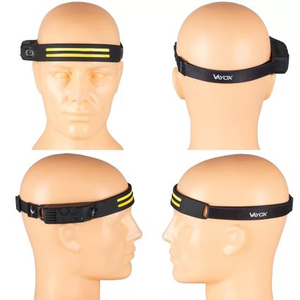 Dimmbare, aufladbare LED-Stirnlampe mit Sensor 3xLED/5V IP44 300 glänzend 1200 mAh