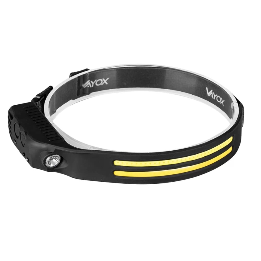 Dimmbare, aufladbare LED-Stirnlampe mit Sensor 3xLED/5V IP44 300 glänzend 1200 mAh