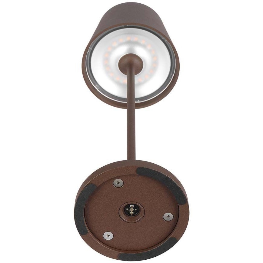 Dimmbare aufladbare LED-Touch-Tischlampe  LED/2W/5V 4400 mAh 3000K IP54 braun