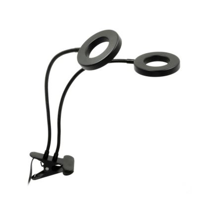 Dimmbare flexible LED-Tischleuchte mit Klemme für die Pflanzenzucht VITARO 2xLED/4W/230V schwarz