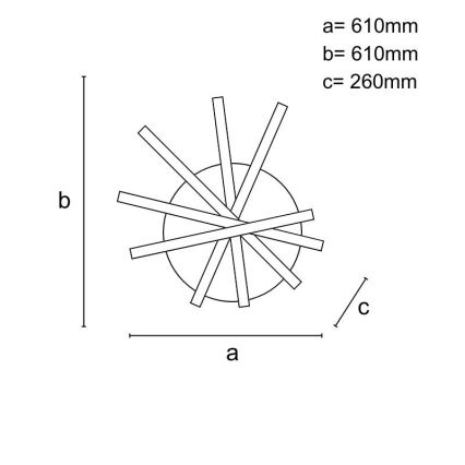 Dimmbare LED-Aufbauleuchte LED/75W/230V 3000-6500K + Fernbedienung