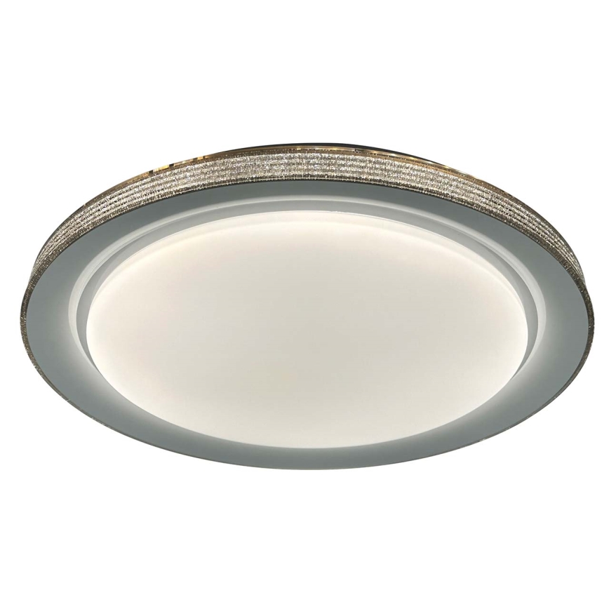 Dimmbare LED-Deckenleuchte für Badezimmer GRAŻYNA LED/72W/230V 3000-6000K d 51 cm IP44 grau + Fernbedienung