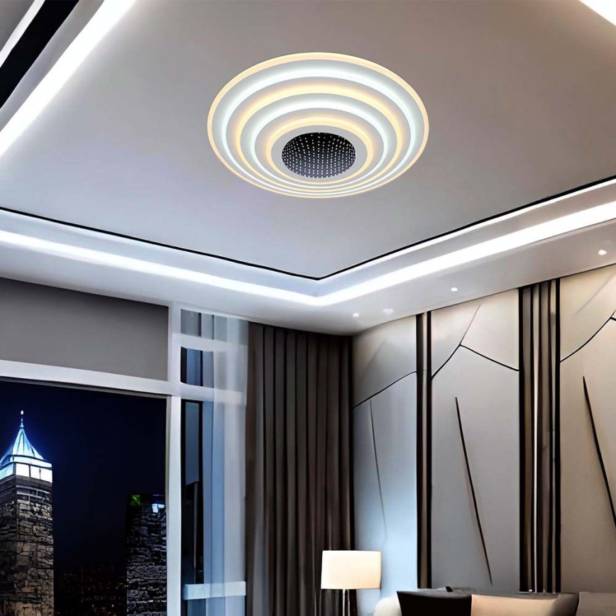 Dimmbare LED-Deckenleuchte LED/125W/230V 3000-6500K d 50 cm + Fernbedienung
