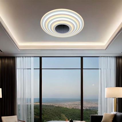 Dimmbare LED-Deckenleuchte LED/125W/230V 3000-6500K d 50 cm + Fernbedienung