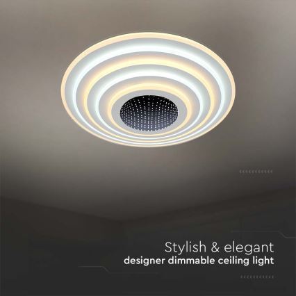 Dimmbare LED-Deckenleuchte LED/125W/230V 3000-6500K d 50 cm + Fernbedienung
