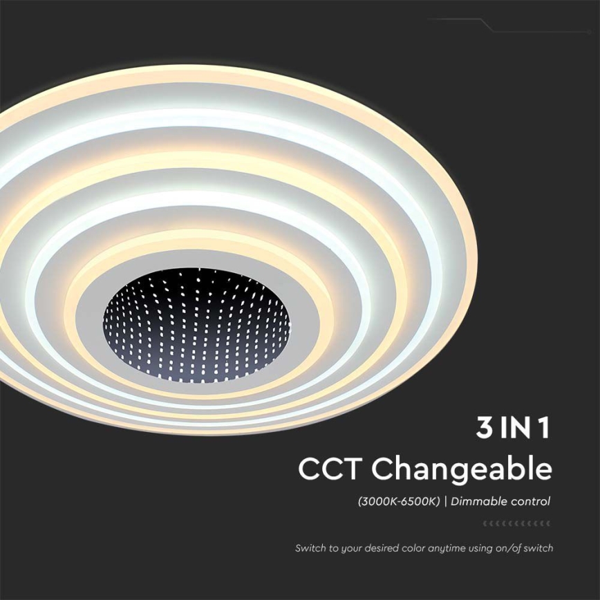 Dimmbare LED-Deckenleuchte LED/125W/230V 3000-6500K d 50 cm + Fernbedienung