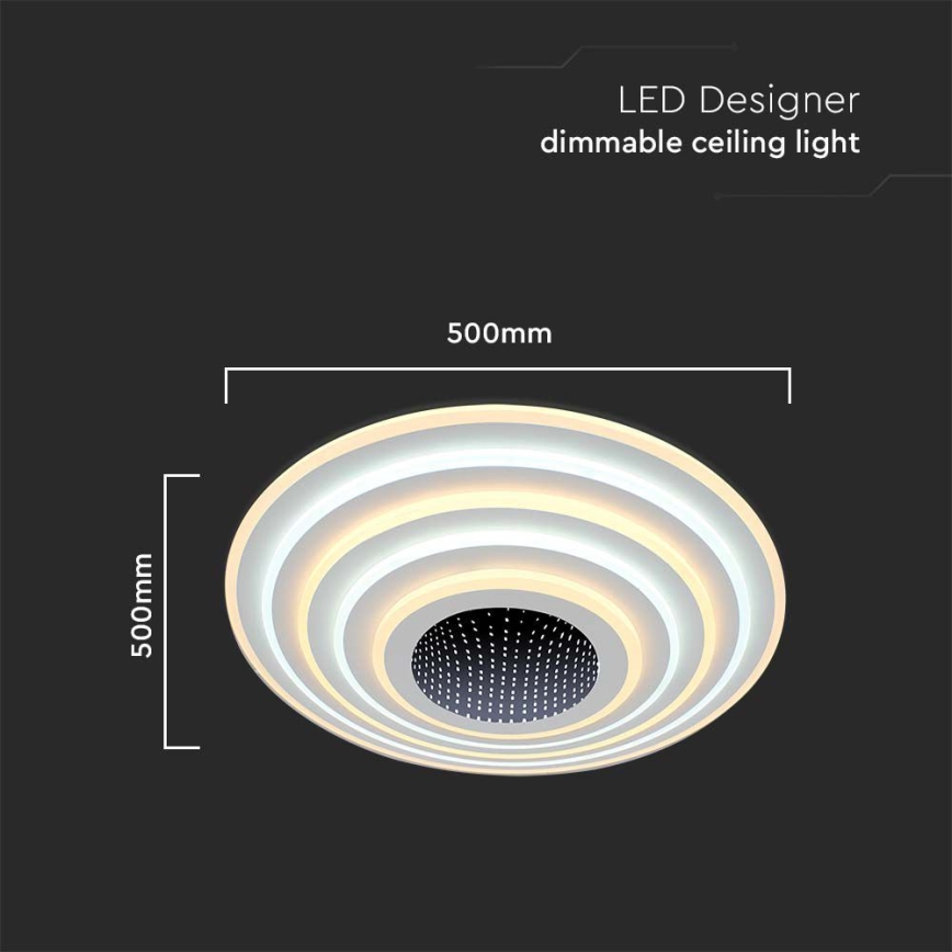Dimmbare LED-Deckenleuchte LED/125W/230V 3000-6500K d 50 cm + Fernbedienung