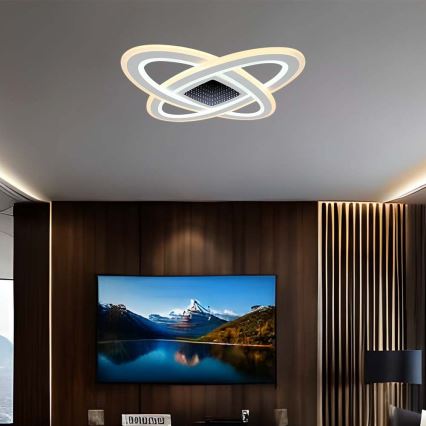 Dimmbare LED-Deckenleuchte LED/130W/230V 3000-6500K 62x62 cm + Fernbedienung