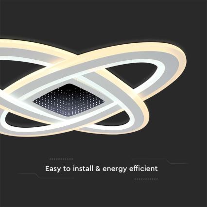 Dimmbare LED-Deckenleuchte LED/130W/230V 3000-6500K 62x62 cm + Fernbedienung
