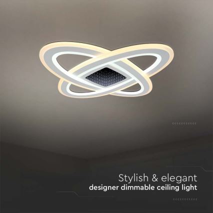 Dimmbare LED-Deckenleuchte LED/130W/230V 3000-6500K 62x62 cm + Fernbedienung