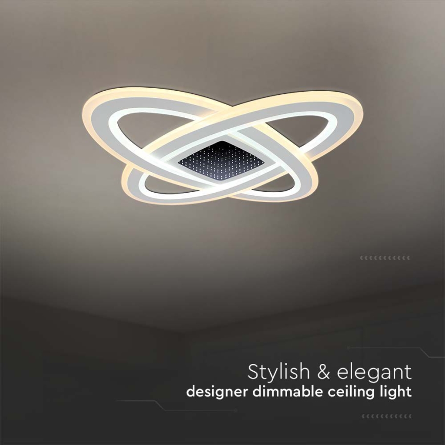 Dimmbare LED-Deckenleuchte LED/130W/230V 3000-6500K 62x62 cm + Fernbedienung