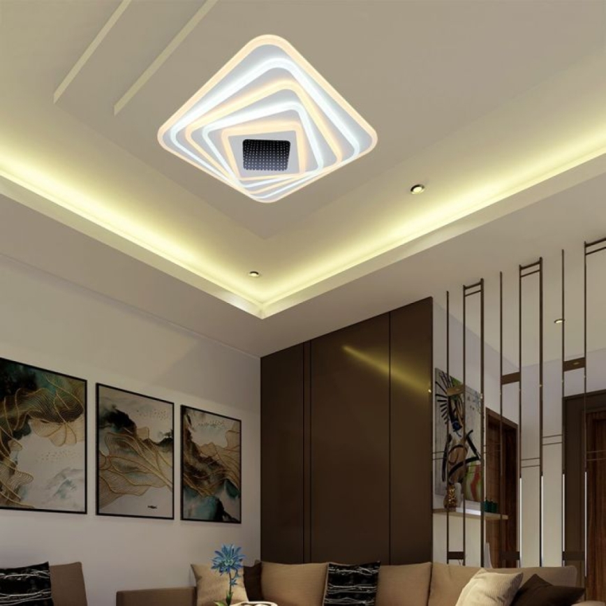 Dimmbare LED-Deckenleuchte LED/150W/230V 3000-6500K 51x51 cm + Fernbedienung