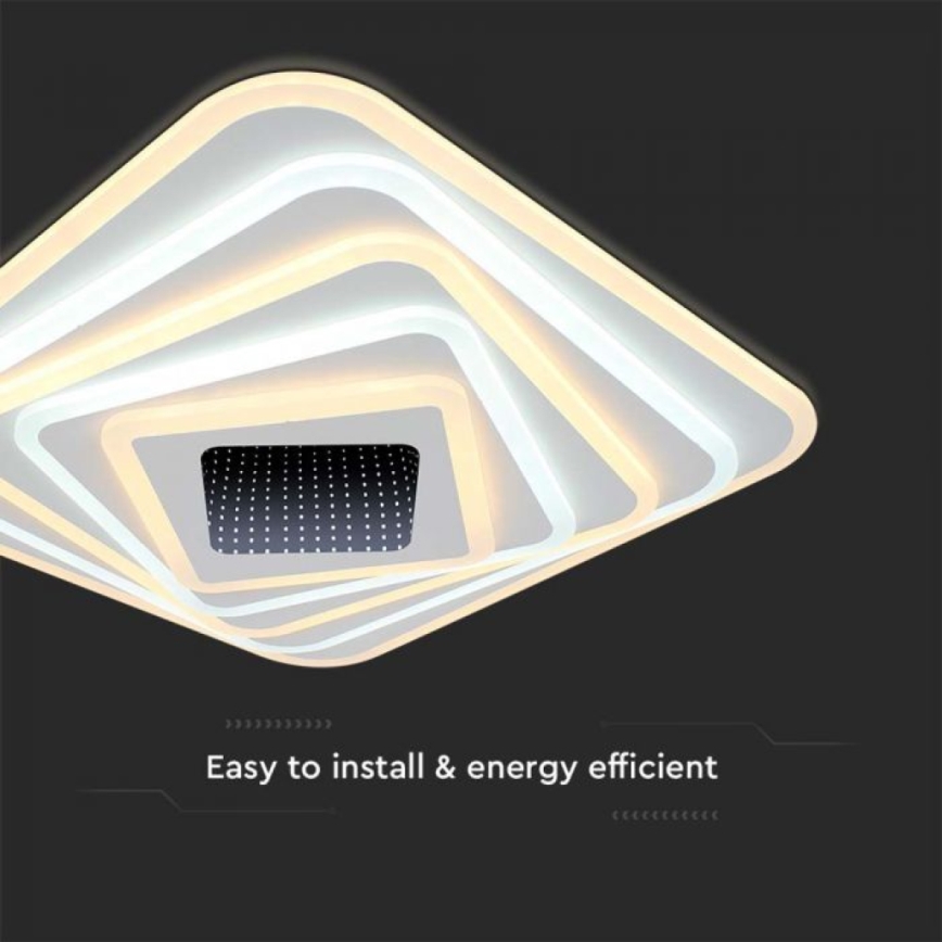 Dimmbare LED-Deckenleuchte LED/150W/230V 3000-6500K 51x51 cm + Fernbedienung