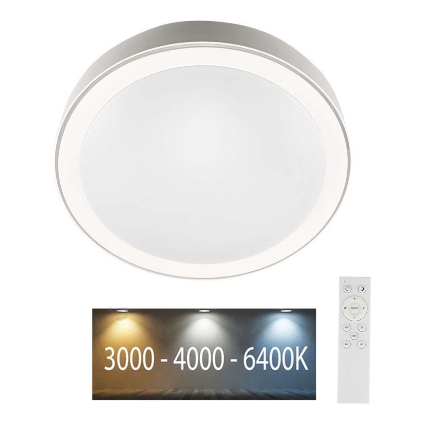 Dimmbare LED-Deckenleuchte LED/40W/230V 3000K/4000K/6500K d 41 cm + Fernbedienung