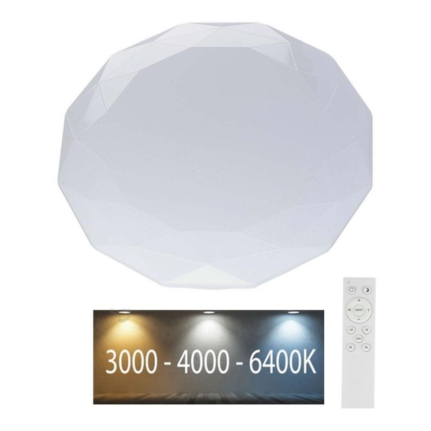 Dimmbare LED-Deckenleuchte LED/40W/230V 3000K/4000K/6500K d 50 cm + Fernbedienung