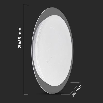 Dimmbare LED-Deckenleuchte LED/40W/230V 3000K/4000K/6500K d 46,5 cm + Fernbedienung