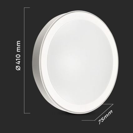 Dimmbare LED-Deckenleuchte LED/40W/230V 3000K/4000K/6500K d 41 cm + Fernbedienung