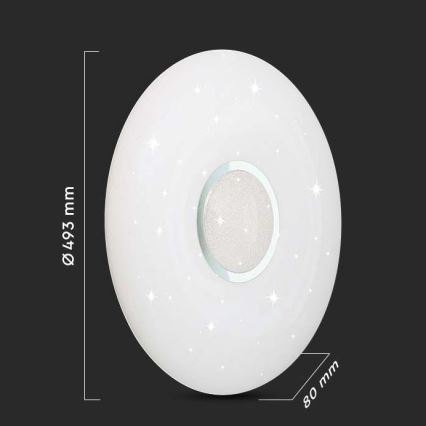 Dimmbare LED-Deckenleuchte LED/40W/230V 3000K/4000K/6500K d 49 cm + Fernbedienung