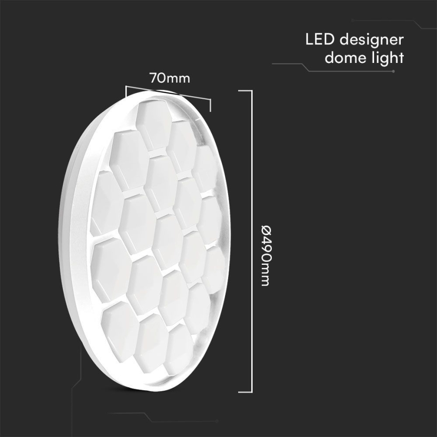 Dimmbare LED-Deckenleuchte LED/60W/230V 3000/4000/6500K d 49 cm + Fernbedienung
