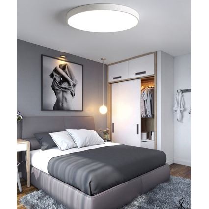 Dimmbare LED-Deckenleuchte LED/60W/230V 3000-6500K d 60 cm weiß + Fernbedienung
