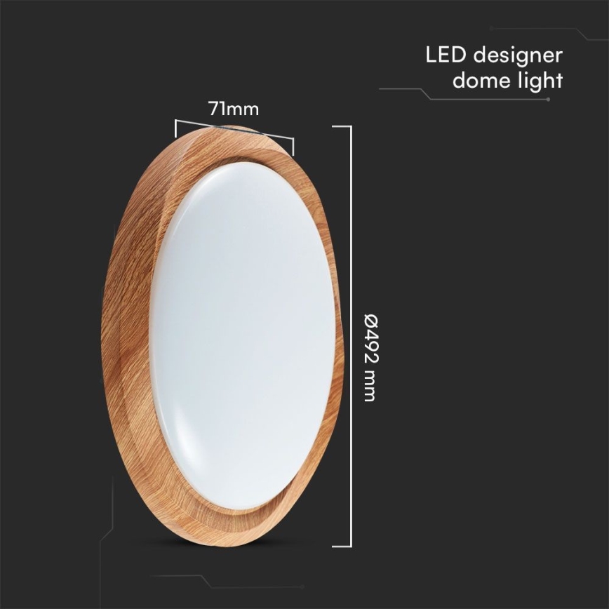 Dimmbare LED-Deckenleuchte LED/60W/230V 3000-6500K d 49 cm + Fernbedienung