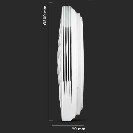 Dimmbare LED-Deckenleuchte LED/60W/230V 3000K/4000K/6500K d 50 cm + Fernbedienung