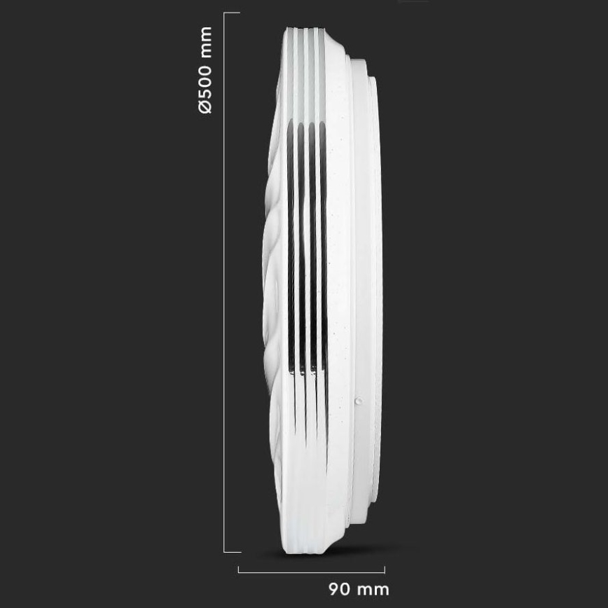 Dimmbare LED-Deckenleuchte LED/60W/230V 3000K/4000K/6500K d 50 cm + Fernbedienung
