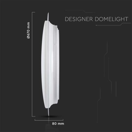 Dimmbare LED-Deckenleuchte LED/72W/230V 3000-6500K d 67 cm weiß + Fernbedienung