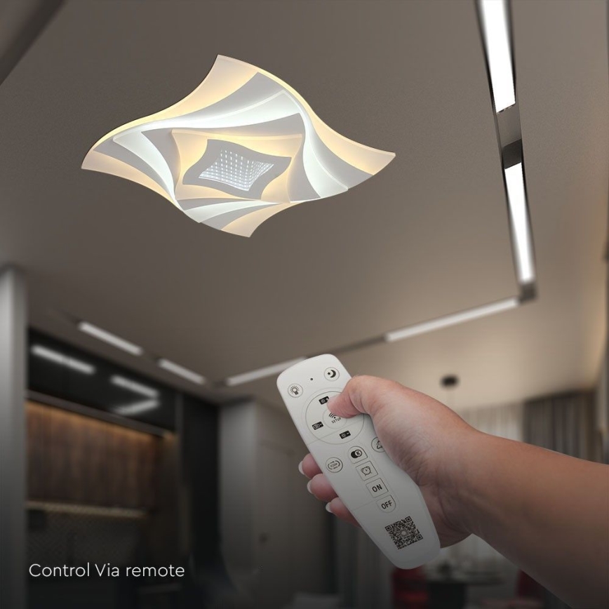 Dimmbare LED-Deckenleuchte LED/75W/230V 3000-6500K 49,5x49,5 cm + Fernbedienung