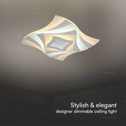 Dimmbare LED-Deckenleuchte LED/75W/230V 3000-6500K 49,5x49,5 cm + Fernbedienung