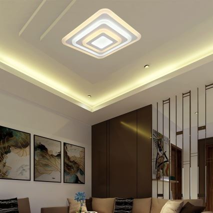 Dimmbare LED-Deckenleuchte LED/77W/230V 3000-6500K 49,5x49,5 cm + Fernbedienung