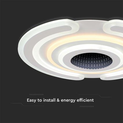 Dimmbare LED-Deckenleuchte LED/95W/230V 3000-6500K d 52 cm + Fernbedienung