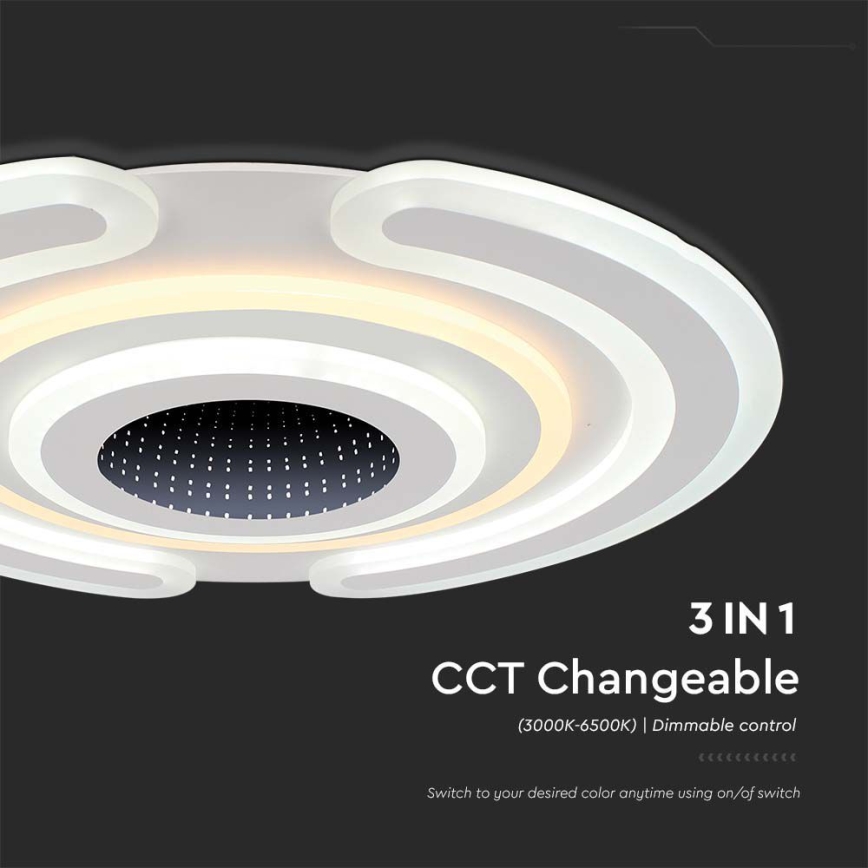 Dimmbare LED-Deckenleuchte LED/95W/230V 3000-6500K d 52 cm + Fernbedienung