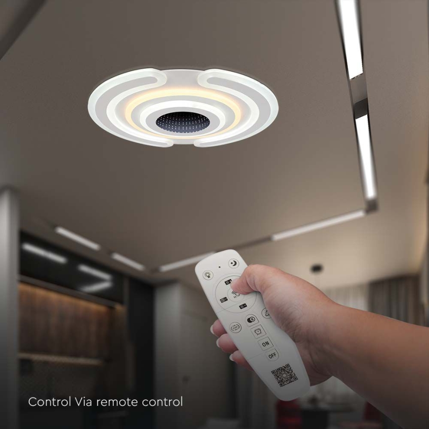 Dimmbare LED-Deckenleuchte LED/95W/230V 3000-6500K d 52 cm + Fernbedienung