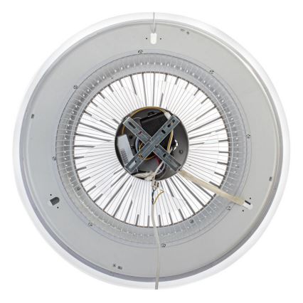 Dimmbare LED-Deckenleuchte mit Ventilator ZONDA LED/48W/230V 3000-6000K silbern + Fernbedienung
