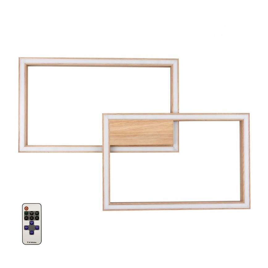 Dimmbare LED-Deckenleuchte RAMME LED/48W/230V matt Eiche + Fernbedienung
