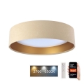 Dimmbare LED-Deckenleuchte SMART GALAXY LED/24W/230V d 45 cm 2700-6500K Wi-Fi Tuya beige/golden + Fernbedienung