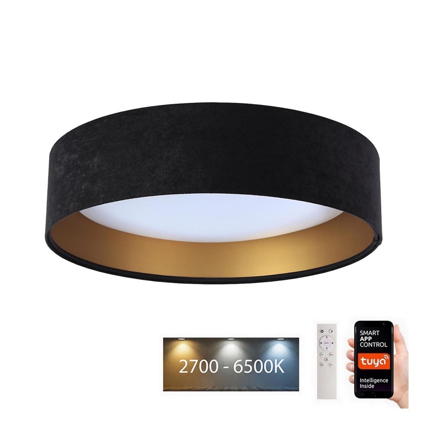 Dimmbare LED-Deckenleuchte SMART GALAXY LED/24W/230V d 45 cm 2700-6500K Wi-Fi Tuya schwarz/golden + Fernbedienung