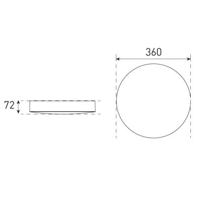 Dimmbare LED-Deckenleuchte für Badezimmer VARIO LUMO LED/13/18W/230V 3000/4000/5700K d 36 cm IP44 weiß