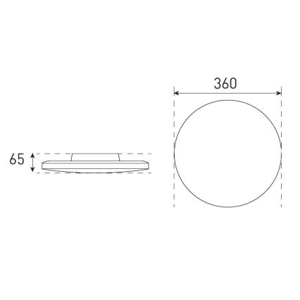 Dimmbare LED-Deckenleuchte für Badezimmer VARIO NOVA LED/13/18W/230V 3000/4000/5700K d 36 cm IP44 weiß
