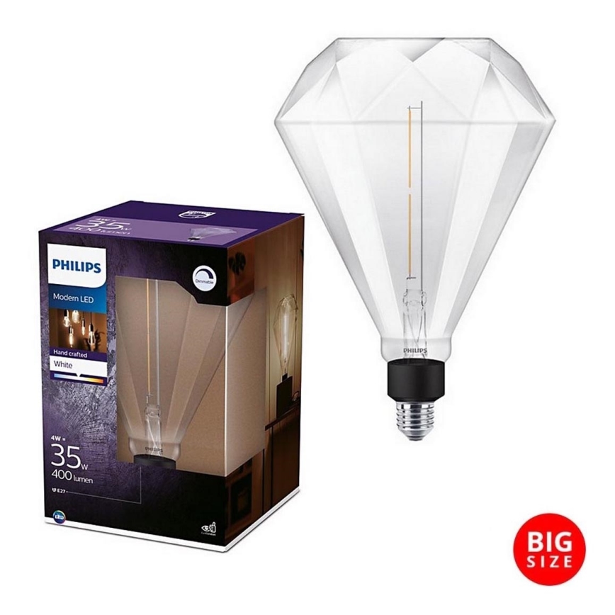 Dimmbare LED-Glühbirne Philips E27/4W/230V 3000K