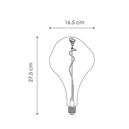 Dimmbare LED-Glühbirne VINTAGE EDISON E27/3W/230V 1800K